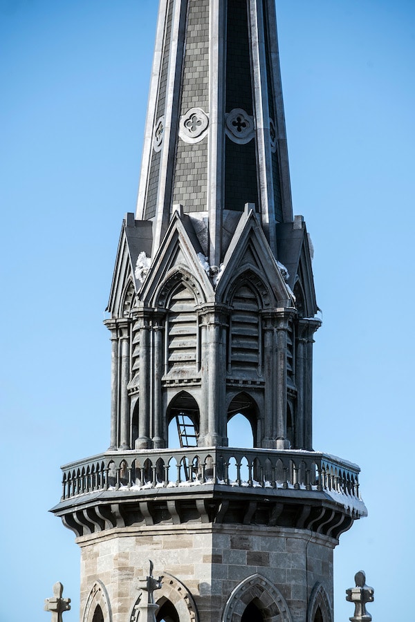 Clocher de l’église Saint-Jacques, Montréal, DFS inc. architecture & design. Photo : DFS inc., Daniel Durand